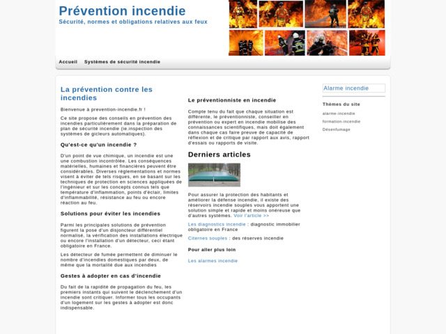 Infos sur la prevention incendie