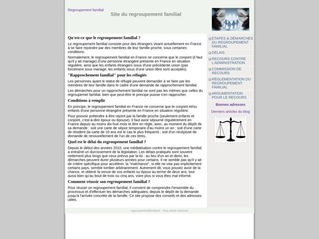 Infos sur le regroupement familial
