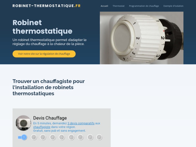Infos sur le robinet thermostatique