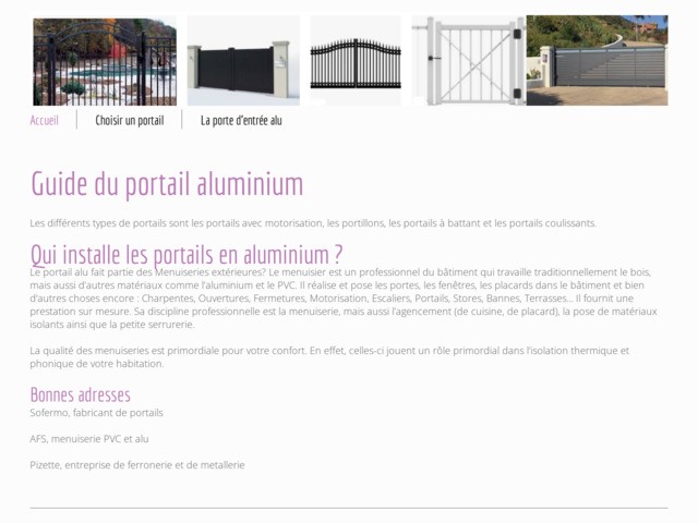 Installer un portail en alu