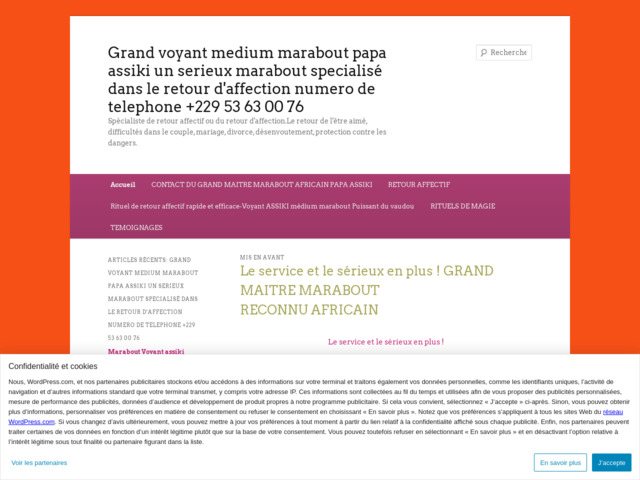 Grand voyant médium marabout Papa Assiki un sérieux marabout spécialisé