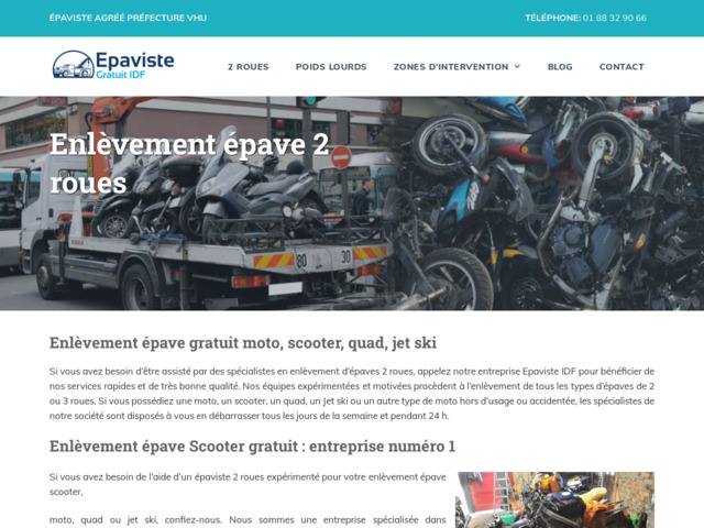 Enlèvement épave gratuit scooter et moto | epaviste gratuit 7j7