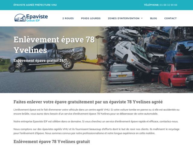 Enlèvement épave 78 Yvelines | Meilleur épaviste à 78 Yvelines