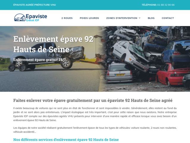 Enlèvement épave 92 hauts de seine - épaviste gratuit
