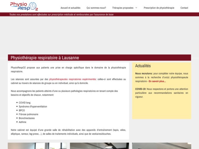 Physiorespo2 - réhabilitation respiratoire (lausanne)