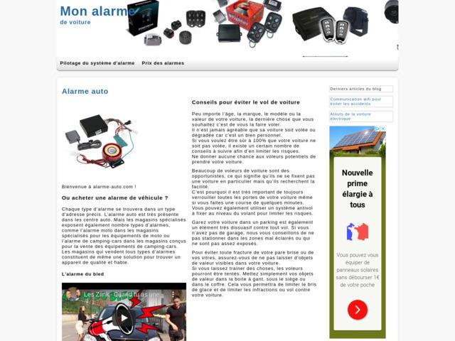 Guide de l'alarme auto