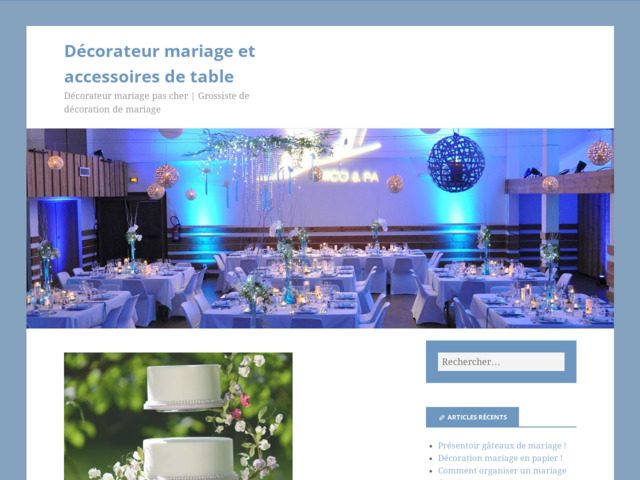 Décorateur mariage et accessoires de table - décorateur mariage pas cher |