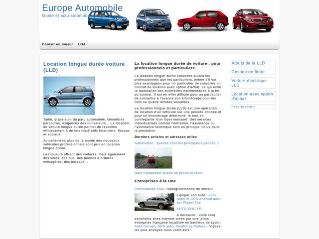 Le site de l'auto