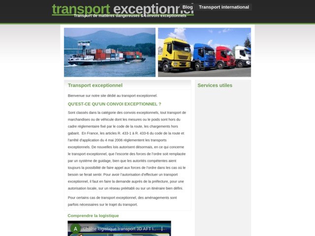 Infos sur le transport exceptionnel
