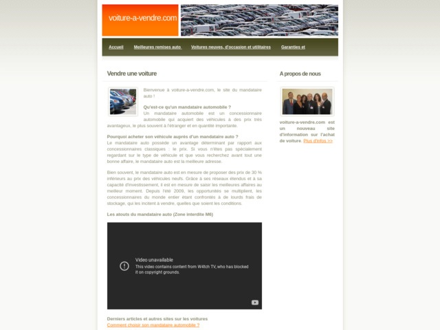 Voiture à vendre