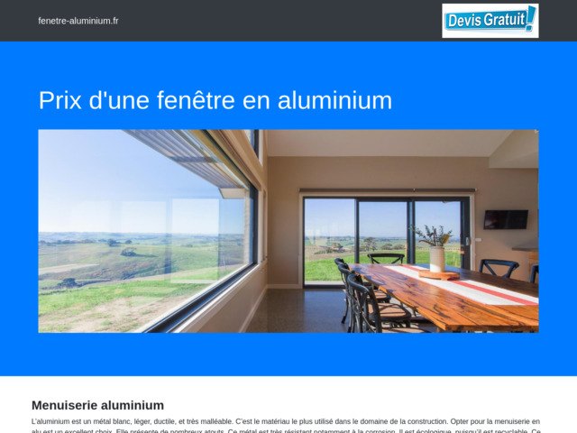 Tout sur la fenetre aluminium
