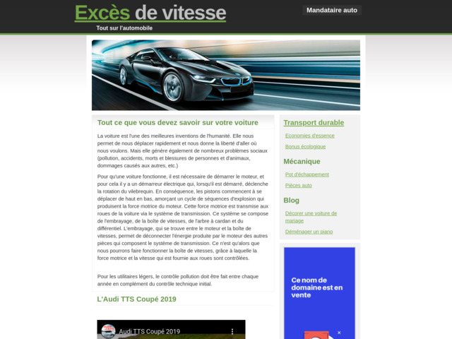 Les exces de vitesse