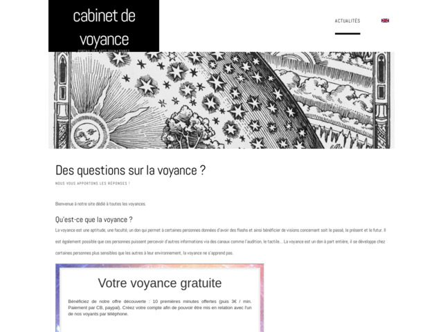 Le cabinet de voyance