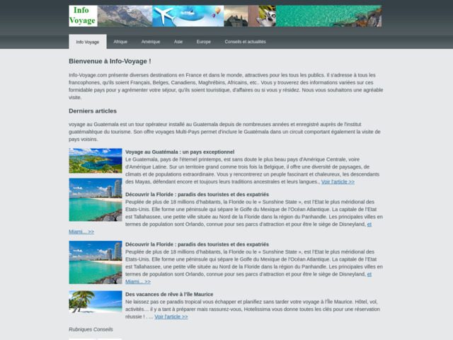 Info voyage