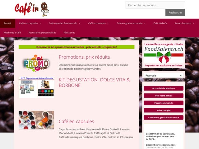 Vos cafés italiens en capsules, nespresso et delizio