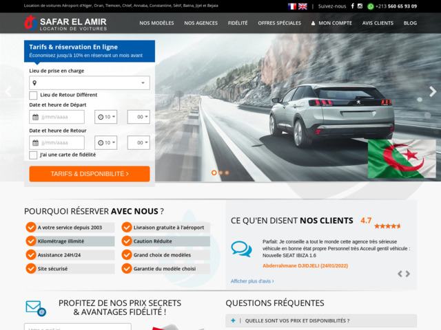 Location voiture aéroport Alger prix pas cher
