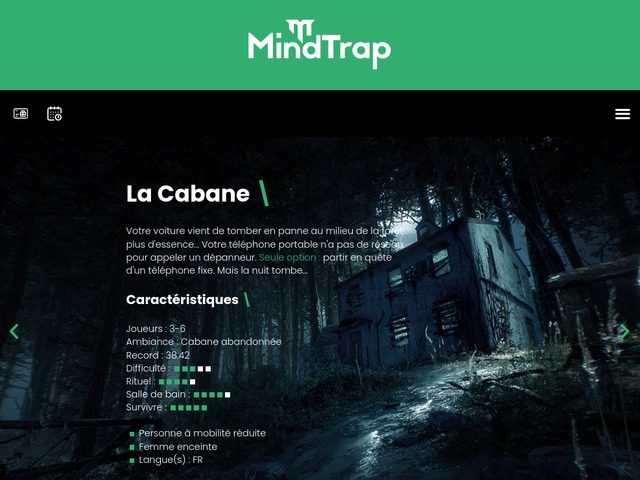 Notre escape game vous propose 5 aventures exclusives à vivre intensément !