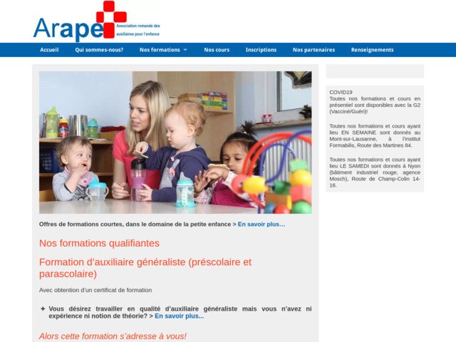 Formations pratiques dans le secteur de l'enfance
