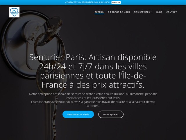 Serrurier Pro Paris - Dépannage Serrurerie Paris 24h sur 24