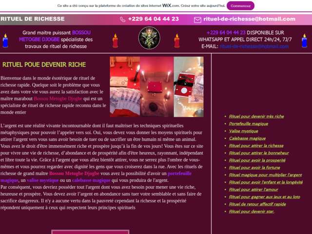 Rituel pour devenir riche