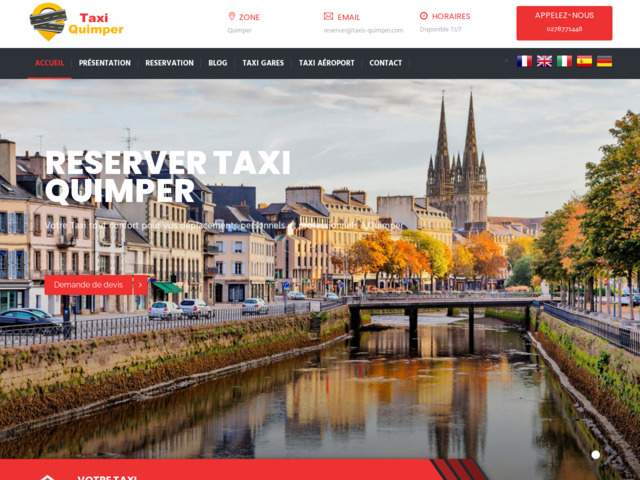 Réserver taxi Quimper