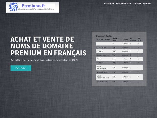 Noms de domaine premiums