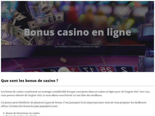 Bonus casino online