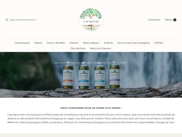 Magasin en ligne de produits de beauté naturels
