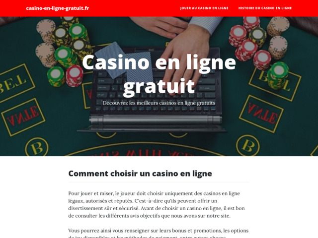Jouer au casino gratuit