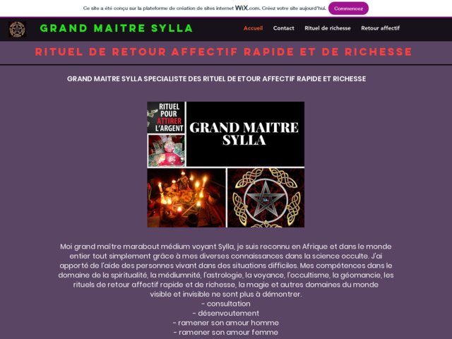 Grand maître Sylla spécialiste des rituels de retour affectif et richesse