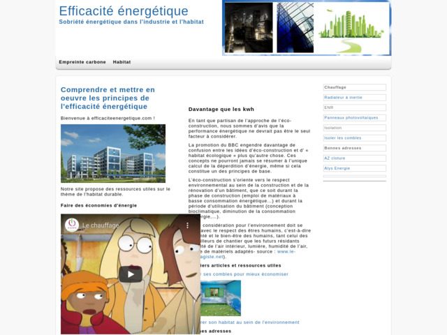 L'efficacite energetique