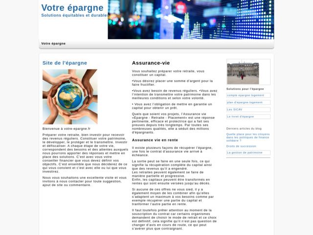 Infos sur l'épargne