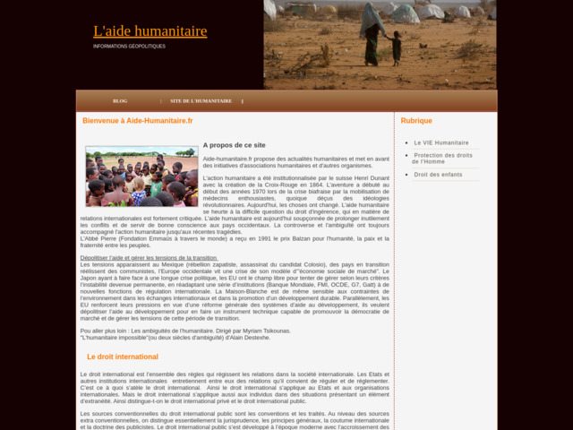 Guide de l'aide humanitaire