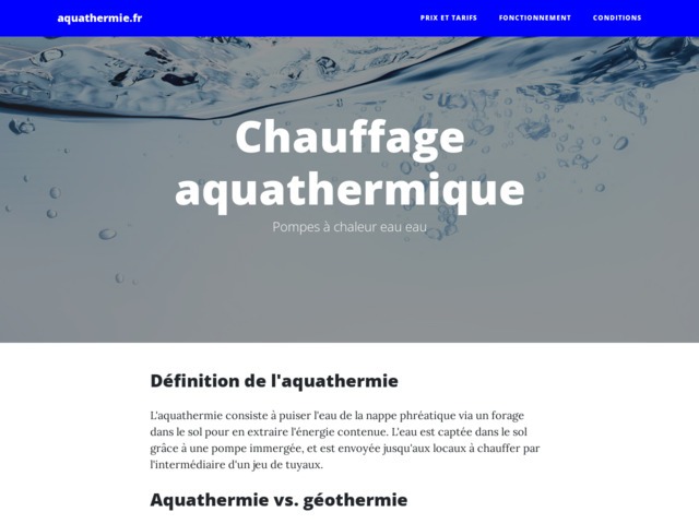 Guide de l'aquathermie