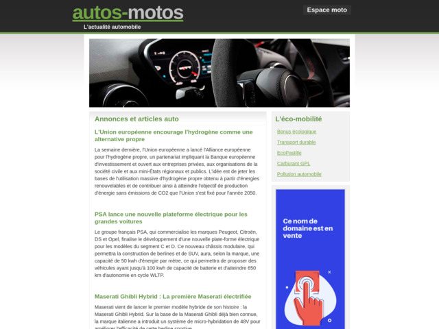 Infos sur l'automobile