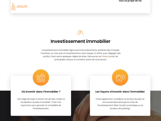 Groupe immo invest – site d'informations immobilières
