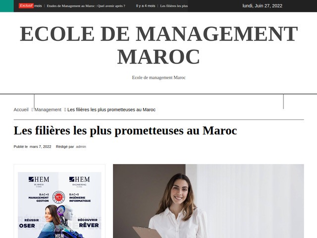 Les filières les plus prometteuses au maroc