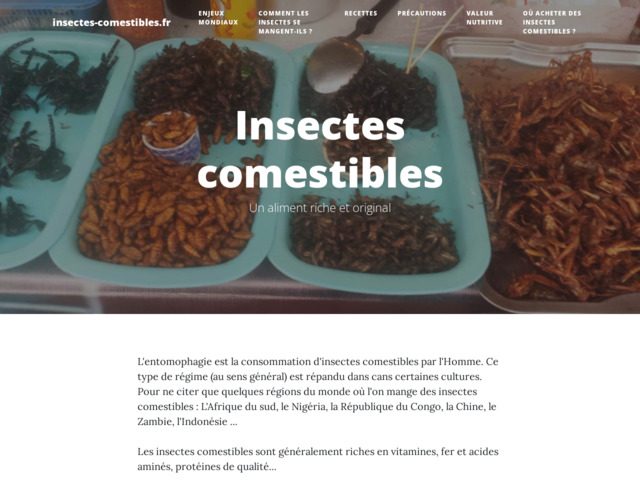 Les insectes comestibles