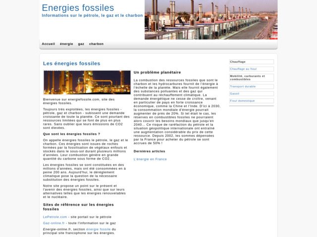 Guide sur les énergies fossiles