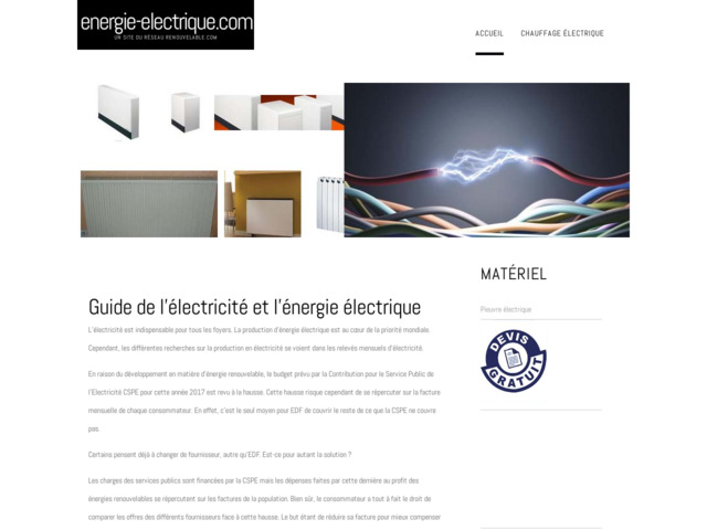Infos sur l'électricité