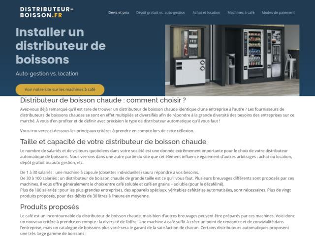 Infos sur les distributeurs de boisson