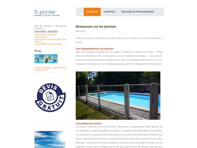 Tout sur la piscine