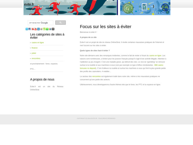 Les sites à éviter