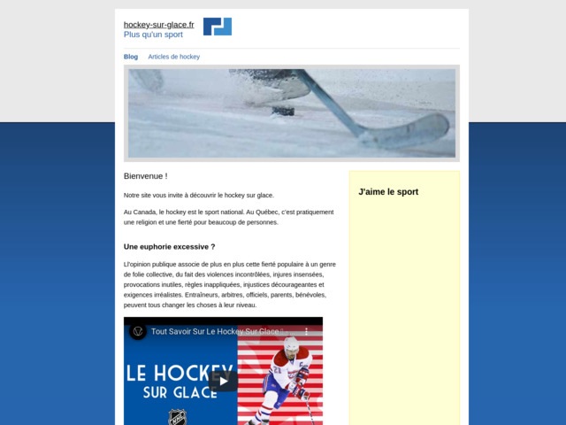 Le hockey sur glace
