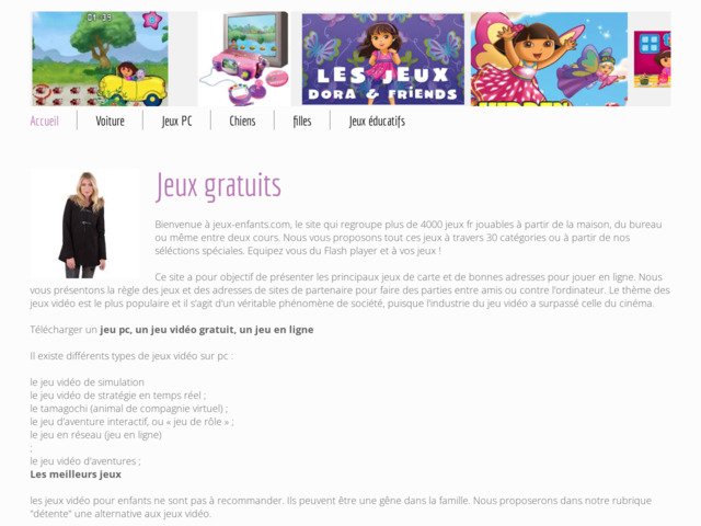 Jeux pour enfants sur internet