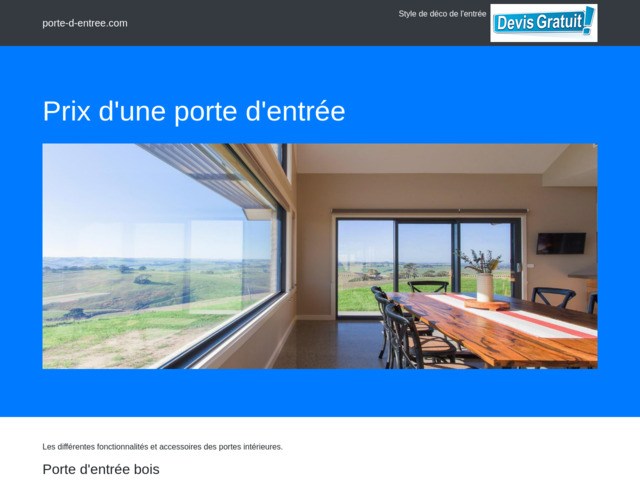 Comparer les portes d'entrée