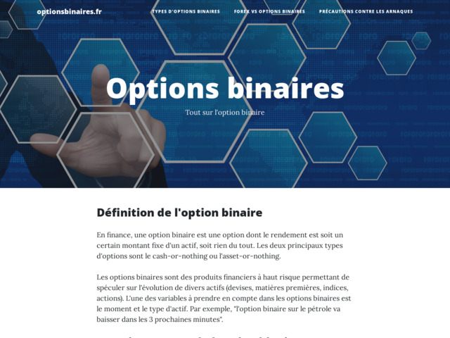 Tout savoir sur les options binaires
