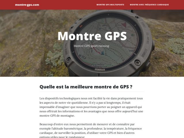 Guide des montres gps