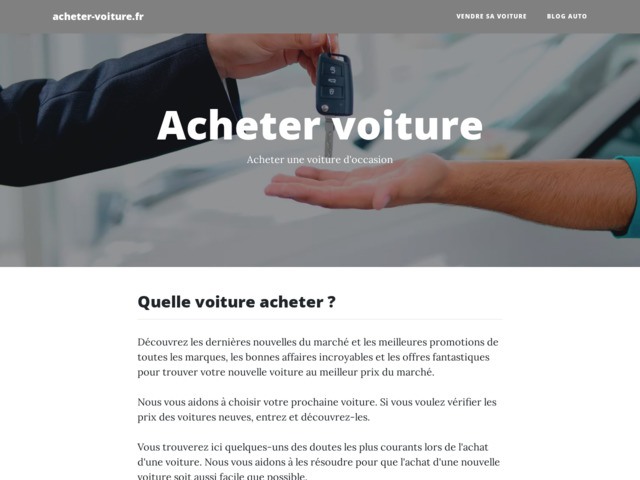 Acheter une auto