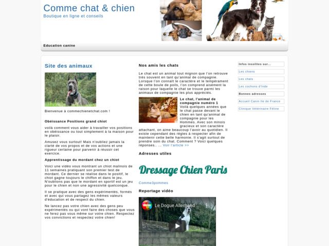Site sur les animaux
